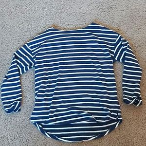 Women's striped long sleeved shirt.